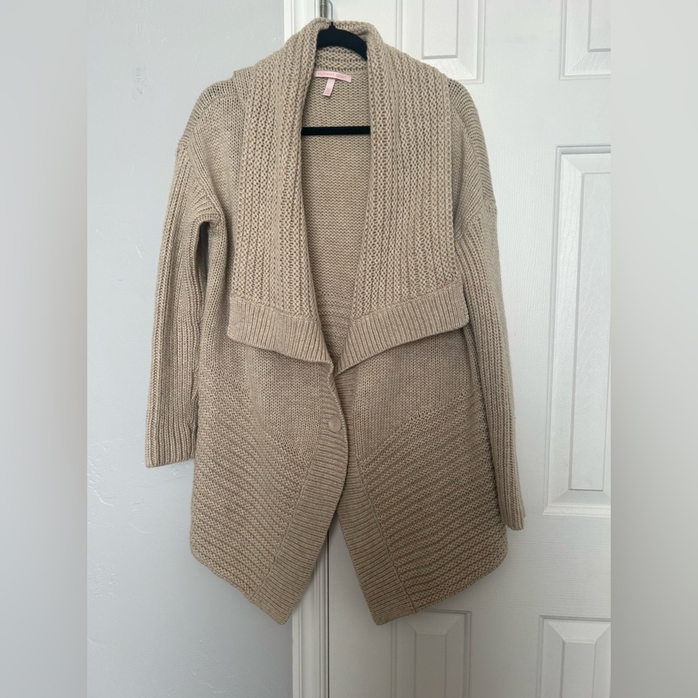 Victoria's Secret Beige Knit Open Cardigan